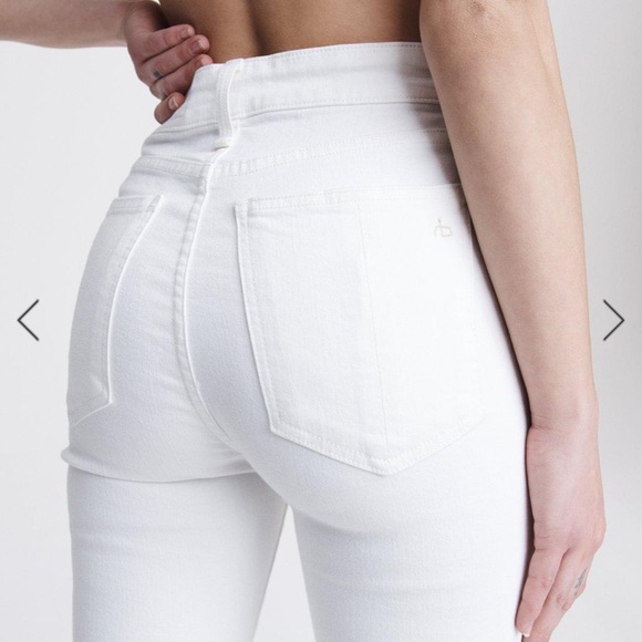 Rag and bone Nina high rise skinny jeans. White. Size 26. - Picture 2 of 8